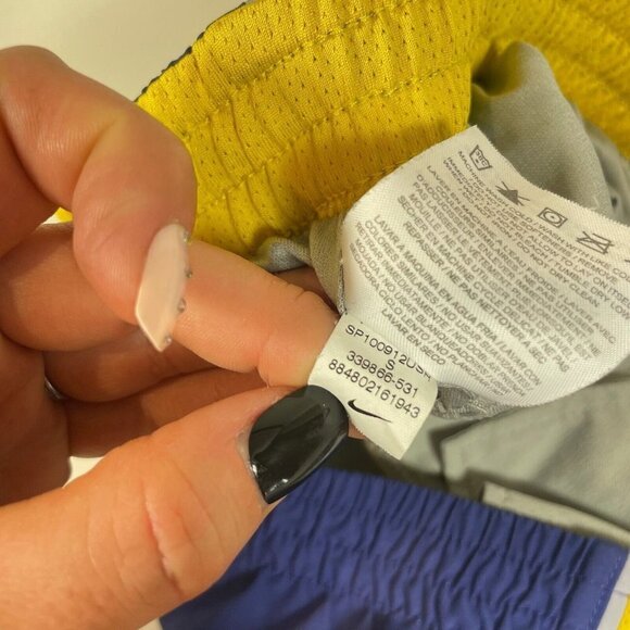 Nike Womens Dri-Fit Running Gym Shorts Purple S Drawstring Lightweight Athletic - Picture 7 of 11